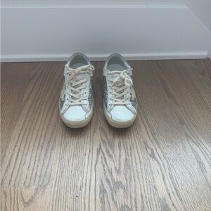 Golden Goose White and Black Sneakers